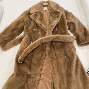 H & M Brown Teddy Coat